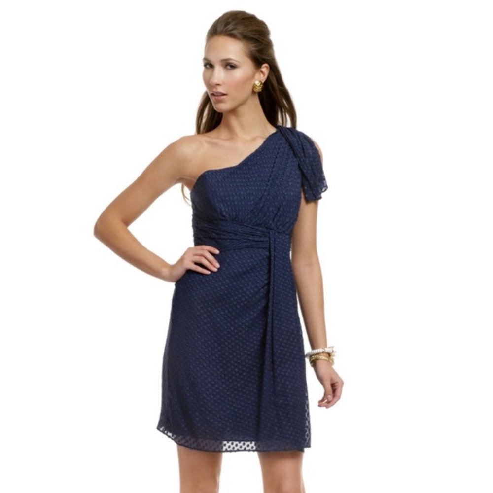 Shoshanna Liz Love Dot Dress blue